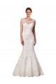 Discount Bateau Illusion Sweetheart Lace Wedding Dress UK