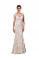 Discount Illusion Bateau Neckline Fit and Flare Lace Wedding Dress UK