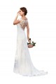 Discount Illusion Bateau Neckline Fit and Flare Lace Wedding Dress UK
