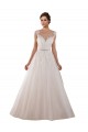 Discount Illusion Sweetheart Neck Ball Gown Tulle Wedding Dress with Lace Bodice UK
