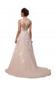 Discount Sweetheart A-Line Tulle Wedding Dress with Lace Illusion Back UK