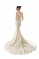 Discount Long Sleeves Off the Shoulder Trumpet Lace Wedding Dress UK