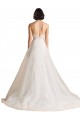Discount Strapless Sweetheart Lace Bodice A-Line Organza Wedding Dress UK