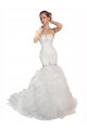 Discount Sweetheart Mermaid Cascading Organza Wedding Dress UK
