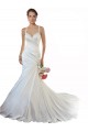 Discount Sweetheart Mermaid Satin Beach Wedding Dress with Illusion Lace Back UK