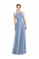 Discount Keyhole Halter Chiffon Maxi Bridesmaid Dress UK