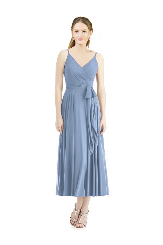 Discount Short Tea Length Chiffon Bridesmaid Dress UK