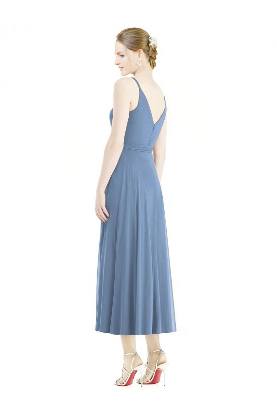 Discount Short Tea Length Chiffon Bridesmaid Dress UK