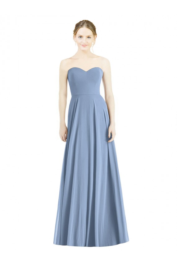 Discount Strapless Sweetheart Chiffon Bridesmaid Dress UK
