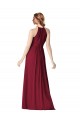 Discount Halter Neck Chiffon Bridesmaid Dress with Shirred Bodice UK
