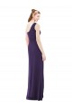 Discount Draped One Shoulder Full Length Chiffon Bridesmaid Dress UK