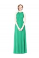 Discount Halter Neckline Long Chiffon Bridesmaid Dress with Side Bow UK