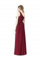Discount One Shoulder Full Length Long Chiffon Bridesmaid Dress. UK