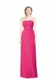 Discount Full Length Strapless Long Chiffon Dress with Waistband UK