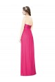 Discount Full Length Strapless Long Chiffon Dress with Waistband UK