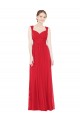 Discount Full-Length Long Chiffon Bridesmaid Dress with Side Front Slit UK