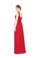 Discount Full-Length Long Chiffon Bridesmaid Dress with Side Front Slit UK