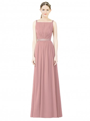 Discount High Neck Chiffon Bridesmaid Dress with Low Back UK