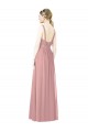 Discount High Neck Chiffon Bridesmaid Dress with Low Back UK