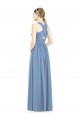 Discount Sleeveless Cross Strap Back Chiffon Bridesmaid Dress UK