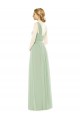 Discount Sleeveless Chiffon Long Bridesmaid Dress with Shoulder Straps UK