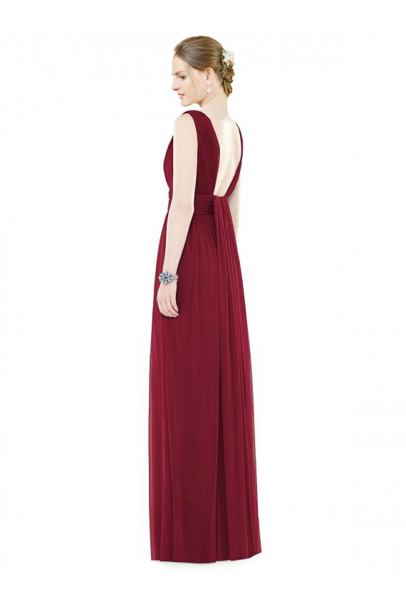 Discount Low Square Back Sleeveless Shirred Skirt Bridesmaid Dress UK