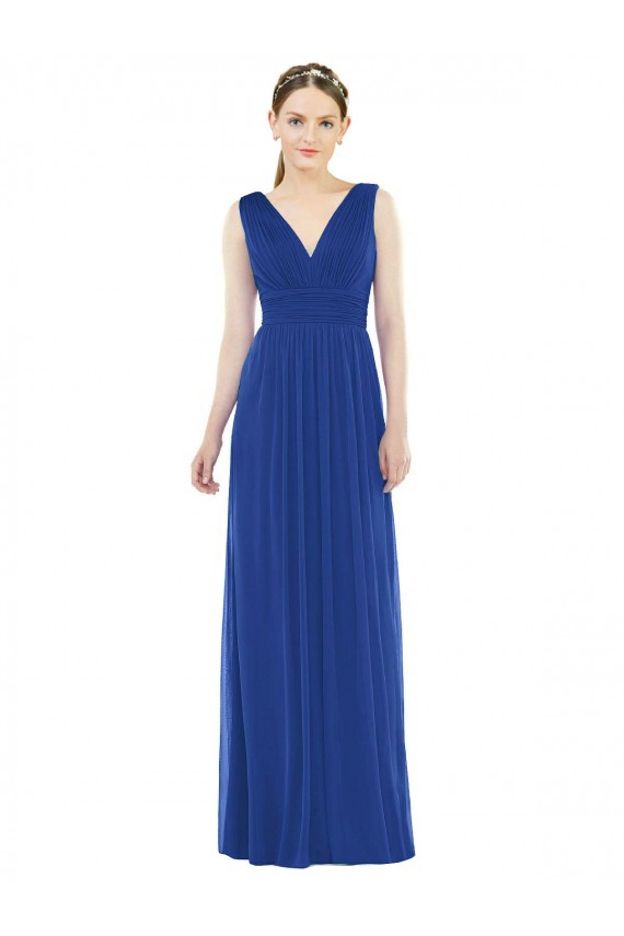 Discount Low Square Back Sleeveless Shirred Skirt Bridesmaid Dress UK