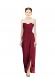 Discount Strapless Sweetheart Long Chiffon Bridesmaid Dress UK