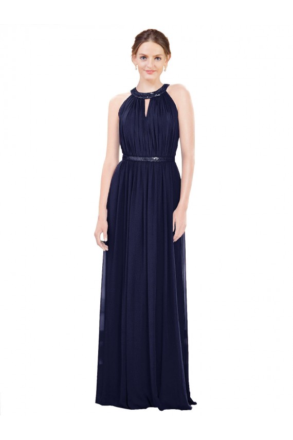 Discount Vintage Full-Length Sleeveless Chiffon Bridesmaid Dress  UK