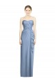 Discount Strapless Full-Length Chiffon Bridesmaid Dress with Front Slit UK