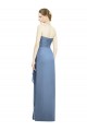 Discount Strapless Full-Length Chiffon Bridesmaid Dress with Front Slit UK