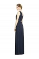 Discount Full-Length V-Neck Lux Chiffon Bridesmaid Dress with V-Back UK
