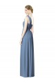 Discount Flower Shoulder Draped One Shoulder Chiffon Bridesmaid Dress UK
