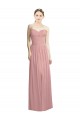 Discount Crossover Draped Sweetheart Chiffon Formal Bridesmaid Dress with Front Slit UK