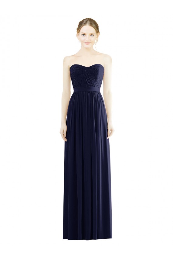Discount Low Back Draped Strapless Chiffon Formal Bridesmaid Dress  UK