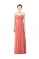 Discount Draped Sweetheart Strapless Chiffon Bridesmaid Dress UK
