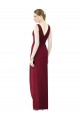 Discount Draped Sleeveless Long Chiffon V-Neck Bridesmaid Dress UK