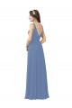 Discount Draped V-Neck Luxe Chiffon Bridesmaid Dress UK