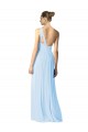 Discount One Shoulder Long Chiffon Bridesmaid Dress with Shirred Bodice and Front Keyhole UK