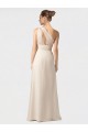Discount One Shoulder Full Length Chiffon Bridesmaid Dress with Shirred Bodice UK
