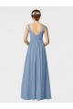 Discount Long Chiffon Bridesmaid Dress with Sweetheart Neckline and Wide Straps UK