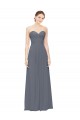 Discount Twisted Waist Pleats Sweetheart Long Chiffon Bridesmaid Dress UK