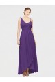 Discount One Shoulder High Low Chiffon Bridesmaid Dress with Wrap Waist UK