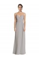 Discount Long Chiffon A-Line Bridesmaid Dress with Criss-Cross Draped Bodice UK