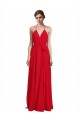Discount V-Neck Spaghetti Halter Strap Chiffon Bridesmaid Dress UK