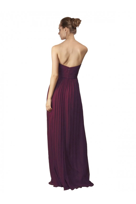 Discount Floor Length Chiffon Bridesmaid Dress with Sweetheart Neckline UK