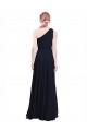 Discount Long Chiffon Bridesmaid Dress with One Shoulder Neckline And Belt UK