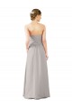 Discount Twisted Strapless Sweetheart Neckline Long Chiffon Bridesmaid Dress UK
