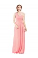 Discount One Shoulder Sweetheart Neckline Long Chiffon Bridesmaid Dress UK