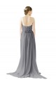 Discount Long Chiffon Bridesmaid Dress with Sweetheart Neckline and Flowing Back UK